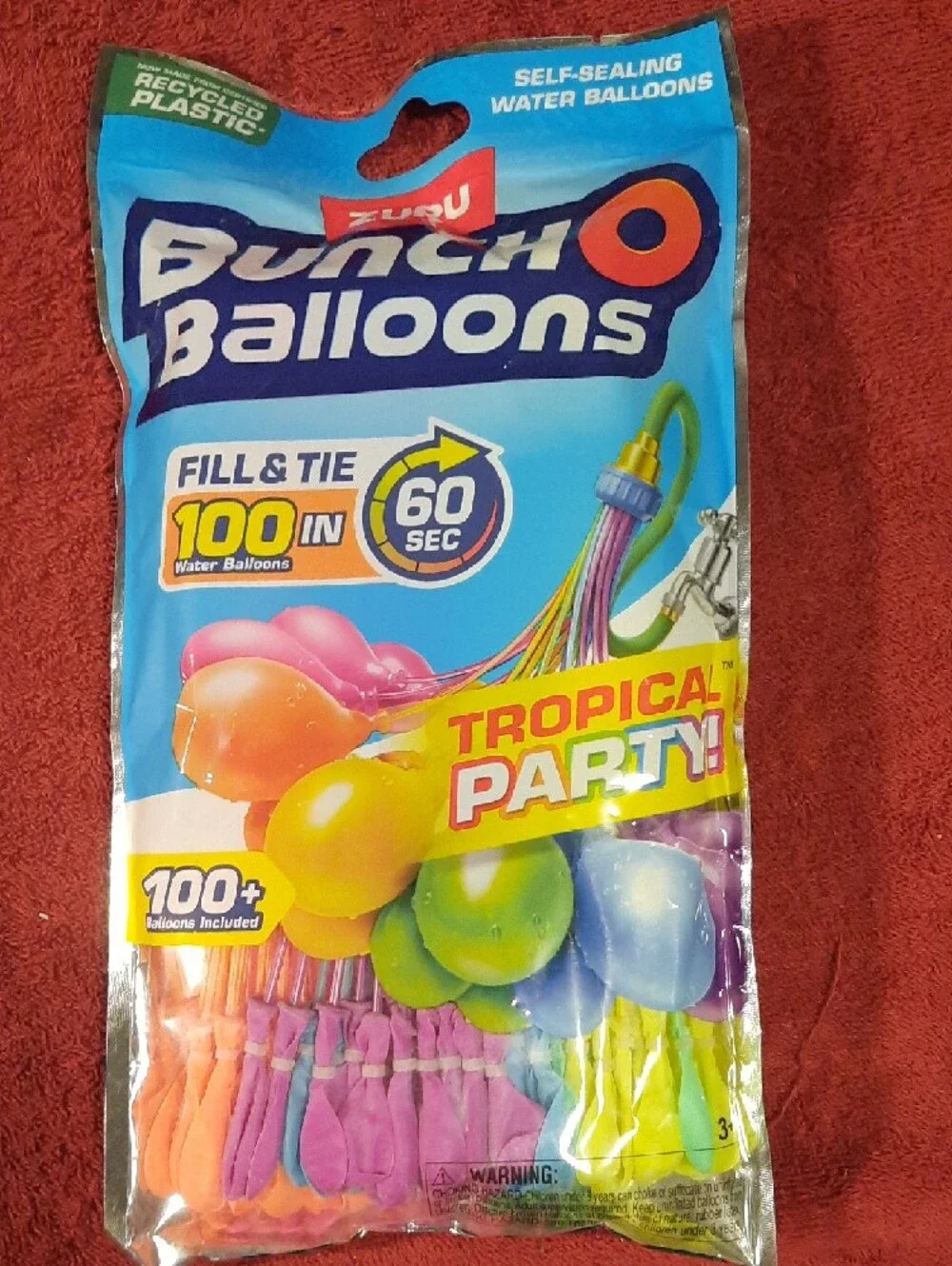 ZURU Bunch O Balloons Tropical Party Water Balloons 100+ Ballons Fill In 60 Sec